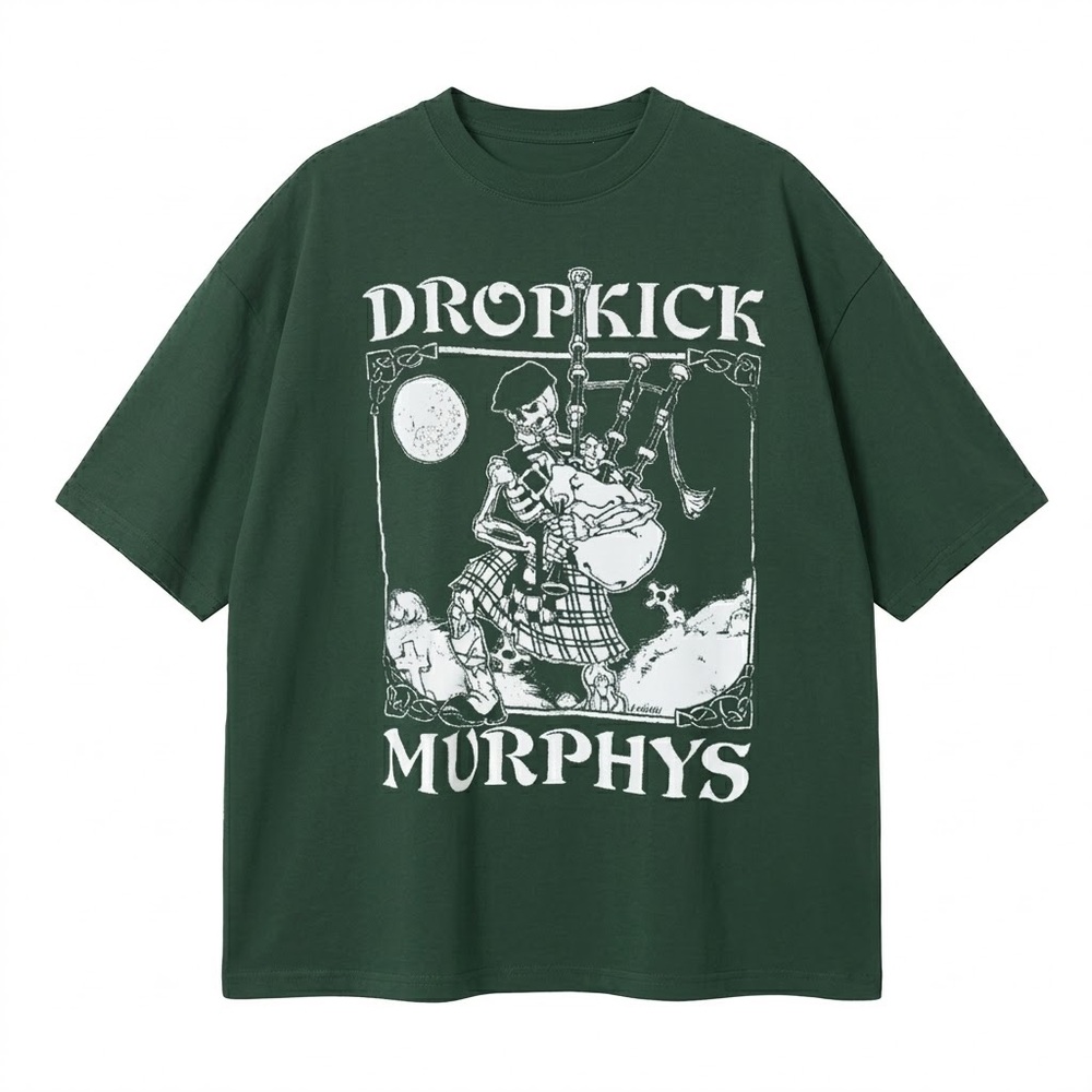 Dark Green Graphic Tee — Men's Band Shirt